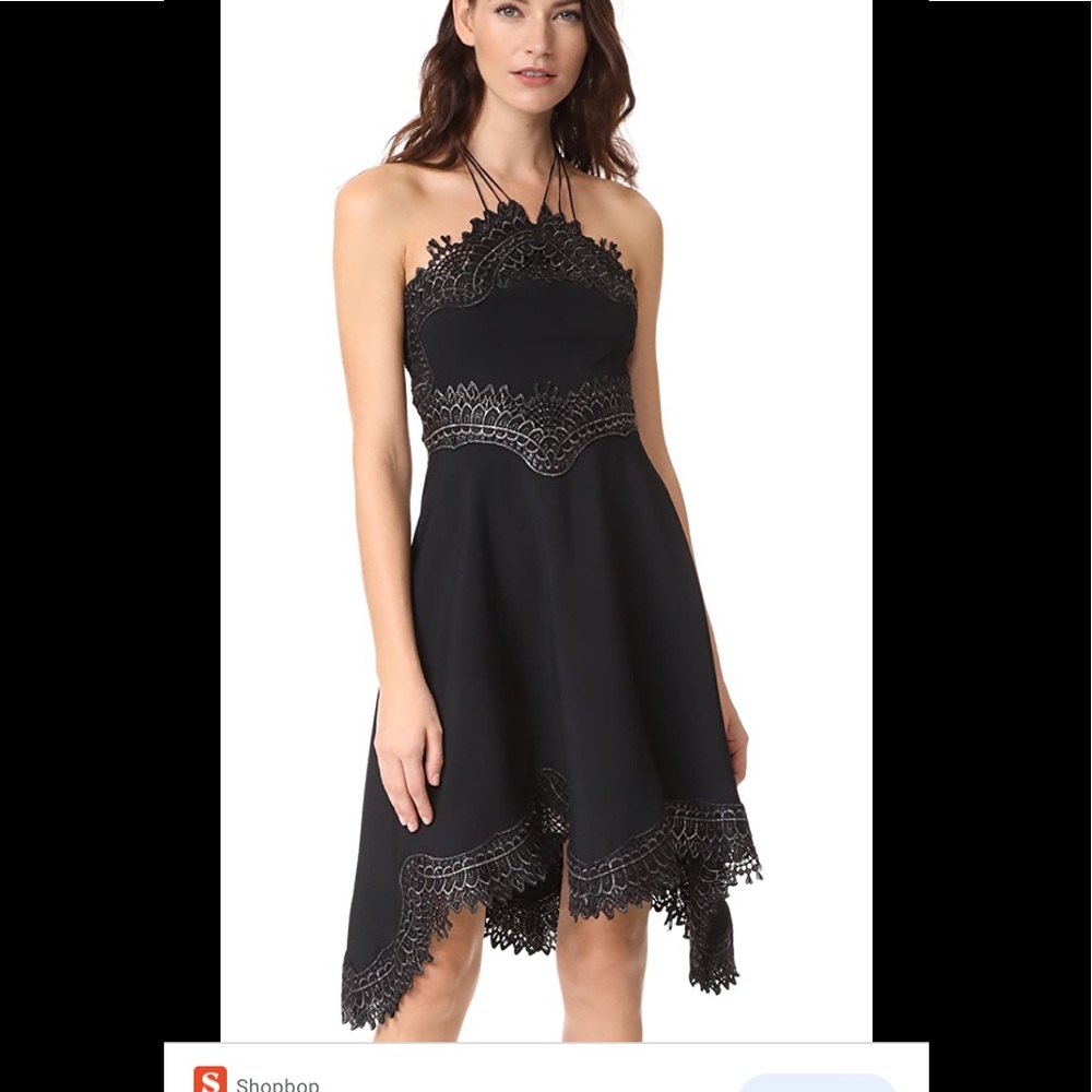 Black metallic Jonathan Simkhai dress
